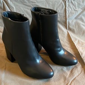 Black high heel ankle boots